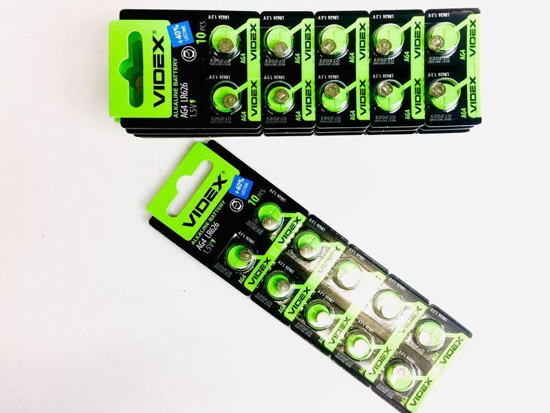 Батарейка годинникова Videx AG 4 (LR626) BLISTER CARD 10pcs VD 4 фото
