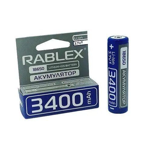 Аккумуляторы с защитой Rablex RB-18650/ 3.7V/3400mAh (400) RB 3400 ZASHITA фото