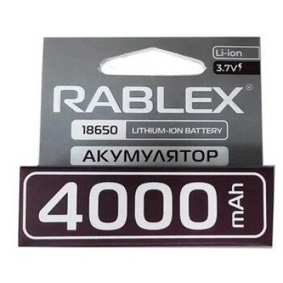 Аккумуляторы с защитой Rablex RB-18650/ 3.7V/4000mAh (400) RB 4000 ZASHITA фото