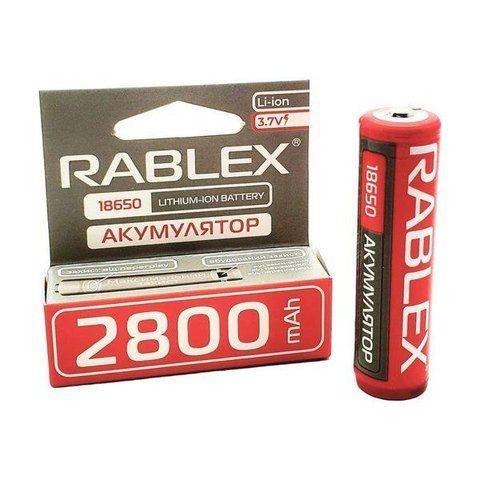 Аккумуляторы с защитой Rablex RB-18650/ 3.7V/2800mAh (400) RB 2800 ZASHITA фото