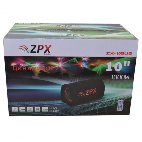 Активний сабвуфер для автомобіля 1200Вт, 12" Car Subwoofer Speaker ZPX ZX-12SUB (4) ZX 12SUB фото
