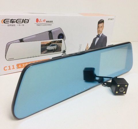 DVR C11 ART 7640 metal дзеркало з двома камерами (20 шт/ящ) C11 7640 фото
