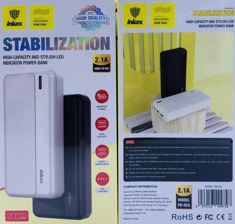 Повербанк, Power Bank Inkax PB 02A/20000 mAh (40 шт/ящ) PB 02A фото