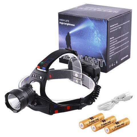 Фонарь налобный XQ-219-HP50, ЗУ micro USB, 3x18650, power bank, signal light (120 шт/ящ) XQ 219 фото