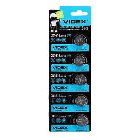 Батарейка литиевая VIDEX CR1616 5pcs BLISTER CARD VD 1616 фото