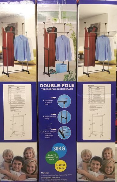 Вiшалка для одягу пересувна Double Pole BIG WJF-001 (1300*450*1600) (12 шт) DOUB BIG фото