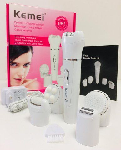 Женский эпилятор 5в1 Kemei KM 2199 на аккумуляторе с насадками (40 шт/ящ) KM 2199 фото