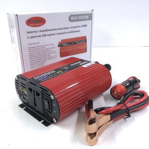Перетворювач Power Inverter 1000W B 12v/220v/1000W/2USB (20шт/ящ) WX 1000 фото